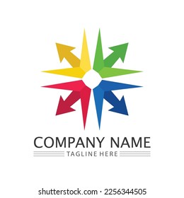Gráfico vectorial de diseño de iconos y logotipos de empresas 
