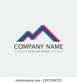 Gráfico vectorial de diseño de iconos y logotipos de empresas 
