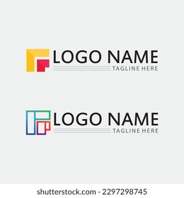 Business icon and logo design vector graphic 