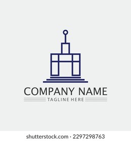 Gráfico vectorial de diseño de iconos y logotipos de empresas 