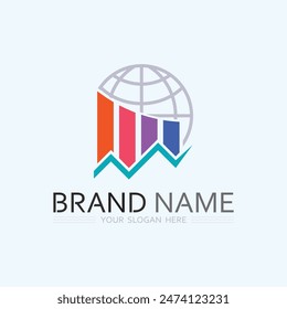 Icono de negocio y diseño de logotipo gráfico de Vector 