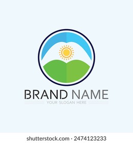 Icono de negocio y diseño de logotipo gráfico de Vector 