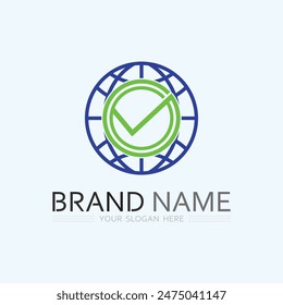Icono de negocio y diseño de logotipo gráfico de Vector 