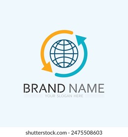Icono de negocio y diseño de logotipo gráfico de Vector 