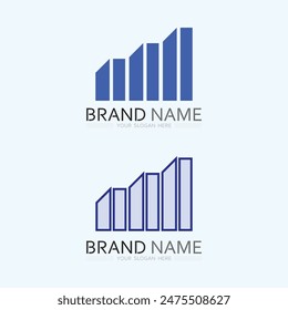 Icono de negocio y diseño de logotipo gráfico de Vector 