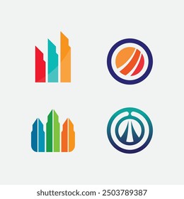 Business icon and logo design vector graphic 