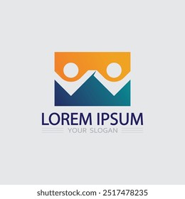 Icono de negocios y diseño de logotipo Vector gráfico 