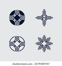 Business icon and logo design vector graphic 