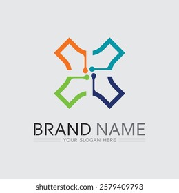 Business icon and logo design vector graphic 