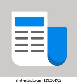 Business icon, long file document icon