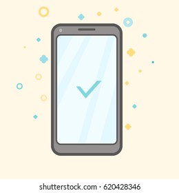 Business icon, management. Simple vector icon of a smartphone. Flat style.
