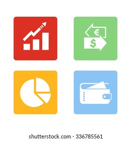 business icon on the white background. vector illustration.