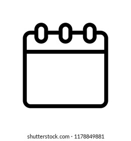 business icon outline : blank calendar