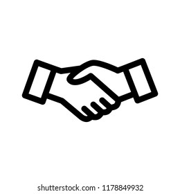 business icon outline : handshake