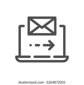 Business to business icon outline and linear vector.