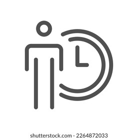 Business to business icon outline and linear vector.