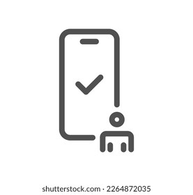 Business to business icon outline and linear vector.