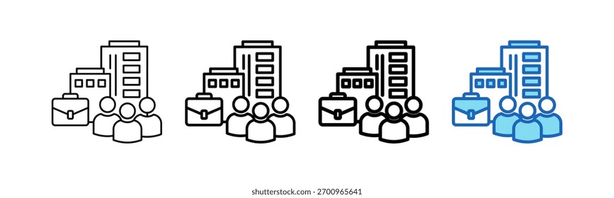 Ícone de negócios estilo de contorno Ilustração de vetor