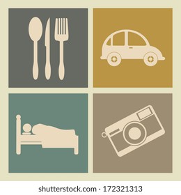 business icon over beige background vector illustration