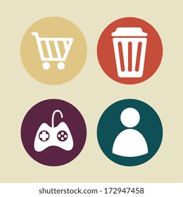 business icon over beige  background vector illustration