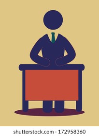 business icon over beige  background vector illustration