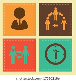 business icon over  cream background vector illustration