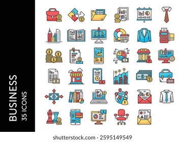 Business icon pack. Set icon design