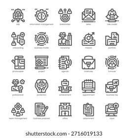 Business Icon pack for your website, mobile, presentation, and logo design. Business Icon outline design. Vector graphics illustration and editable stroke.