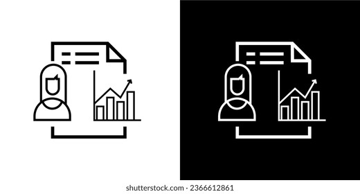 Business icon, business partner, idea, target, target market, avatar, online shop, line drawing, business theme, graph, team, agree, rising graph