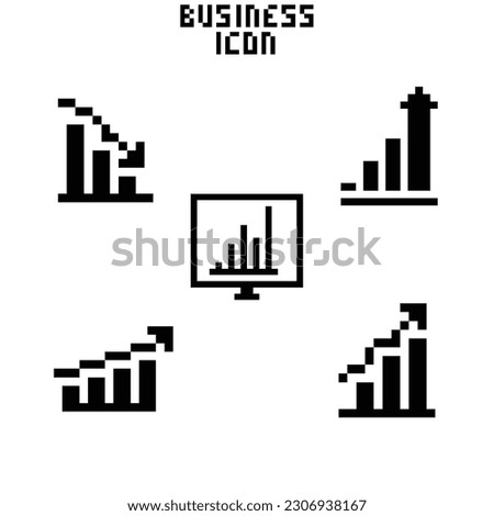 business icon pixel art style use black color good for your project and game asset.