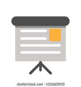 Business Icon. Presentation board in flat design