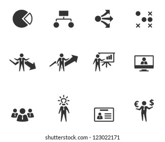 Business icon series in single color style