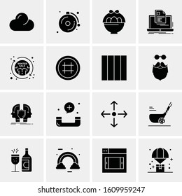 Business Icon Set. 16 Universal Icons Vector. Creative Beautiful Icon Illustration to use in Print and Web Related project.