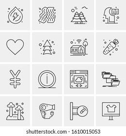 Business Icon Set. 16 Universal Icons Vector. Creative Beauitful Icon Illustration to use in Print and Web Related project.