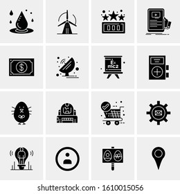 Business Icon Set. 16 Universal Icons Vector. Creative Beauitful Icon Illustration to use in Print and Web Related project.