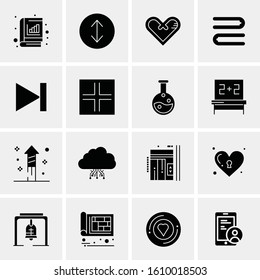 Business Icon Set. 16 Universal Icons Vector. Creative Beauitful Icon Illustration to use in Print and Web Related project.