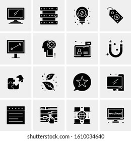 Business Icon Set. 16 Universal Icons Vector. Creative Beauitful Icon Illustration to use in Print and Web Related project.