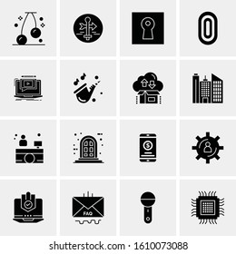 Business Icon Set. 16 Universal Icons Vector. Creative Beauitful Icon Illustration to use in Print and Web Related project.