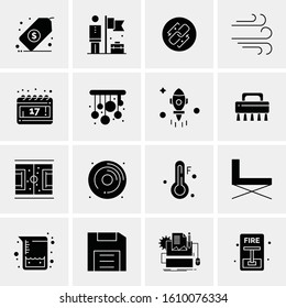 Business Icon Set. 16 Universal Icons Vector. Creative Beauitful Icon Illustration to use in Print and Web Related project.