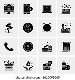 Business Icon Set. 16 Universal Icons Vector. Creative Beauitful Icon Illustration to use in Print and Web Related project.