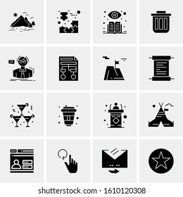 Business Icon Set. 16 Universal Icons Vector. Creative Beauitful Icon Illustration to use in Print and Web Related project.