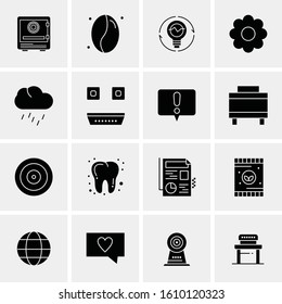 Business Icon Set. 16 Universal Icons Vector. Creative Beauitful Icon Illustration to use in Print and Web Related project.