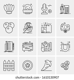Business Icon Set. 16 Universal Icons Vector. Creative Beauitful Icon Illustration to use in Print and Web Related project.