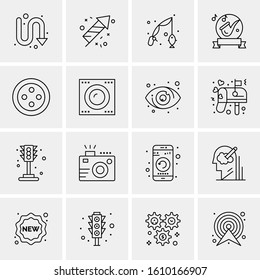 Business Icon Set. 16 Universal Icons Vector. Creative Beauitful Icon Illustration to use in Print and Web Related project.