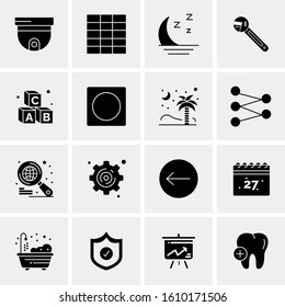 Business Icon Set. 16 Universal Icons Vector. Creative Beauitful Icon Illustration to use in Print and Web Related project.