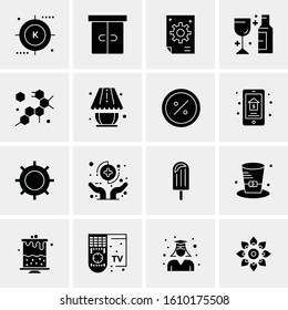 Business Icon Set. 16 Universal Icons Vector. Creative Beauitful Icon Illustration to use in Print and Web Related project.