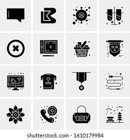 Business Icon Set. 16 Universal Icons Vector. Creative Beauitful Icon Illustration to use in Print and Web Related project.
