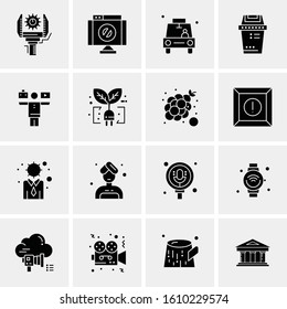Business Icon Set. 16 Universal Icons Vector. Creative Beauitful Icon Illustration to use in Print and Web Related project.