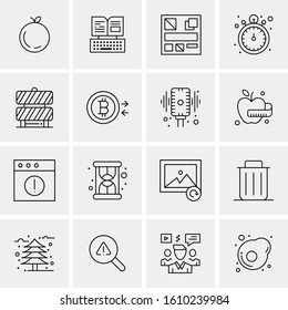 Business Icon Set. 16 Universal Icons Vector. Creative Beauitful Icon Illustration to use in Print and Web Related project.