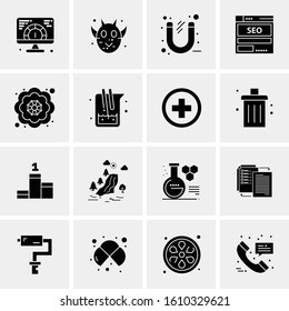 Business Icon Set. 16 Universal Icons Vector. Creative Beauitful Icon Illustration to use in Print and Web Related project.